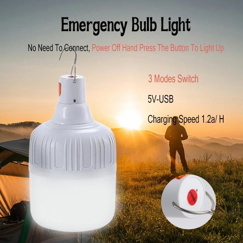 USB Rechargeable LED Camping Lantern 60W/80W | Portable Hook Camping Lantern Zpaxo
