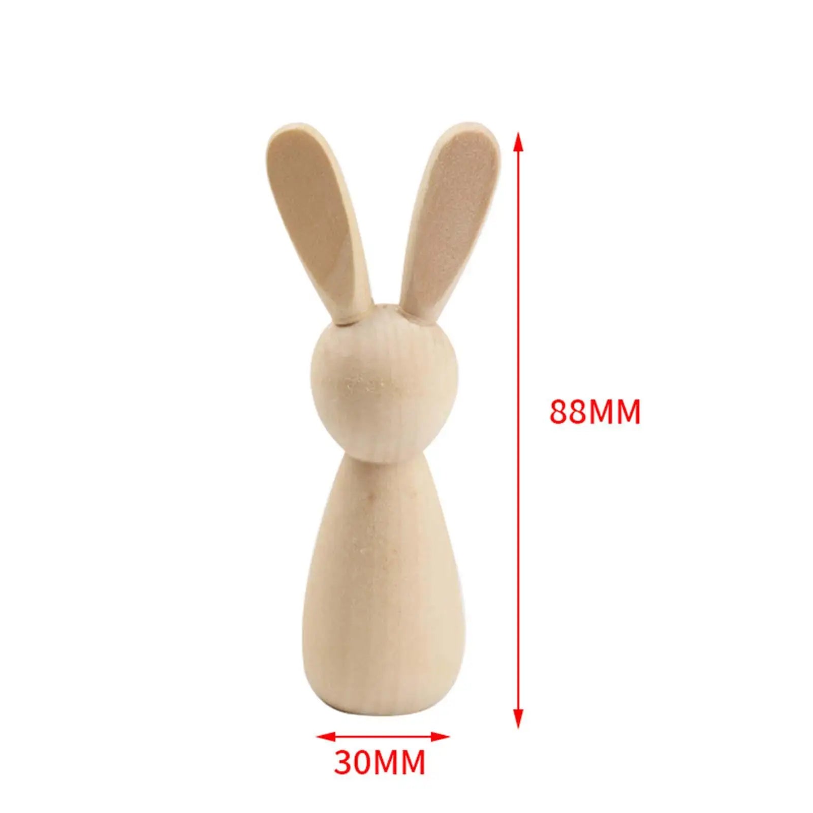 10Pcs Wooden Peg Dolls Decorations Blank Puppets Rabbit Peg Doll Bodies for Arts Crafts Boys Girls Party Fairy Garden Home Decor Zpaxo