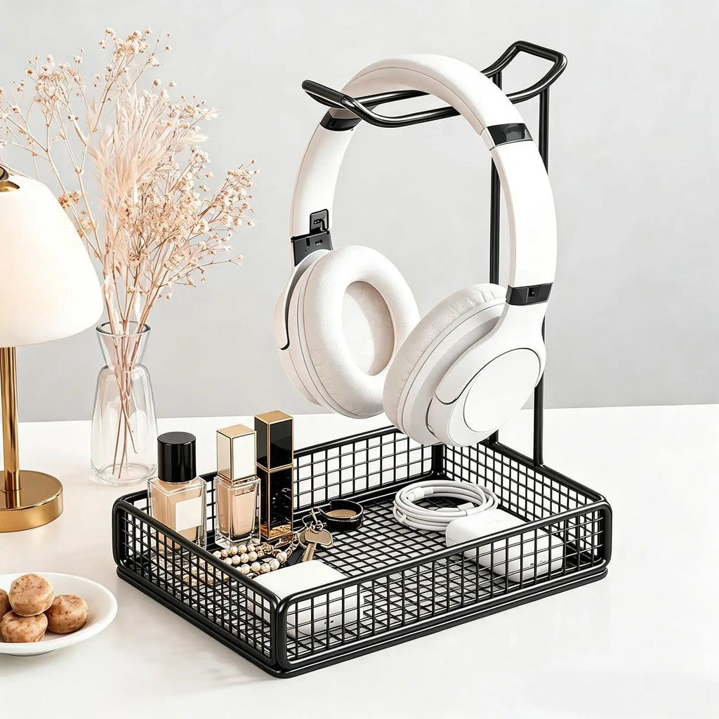 Headphone Stand Multifunctional Stable Headset Organizer Desktop