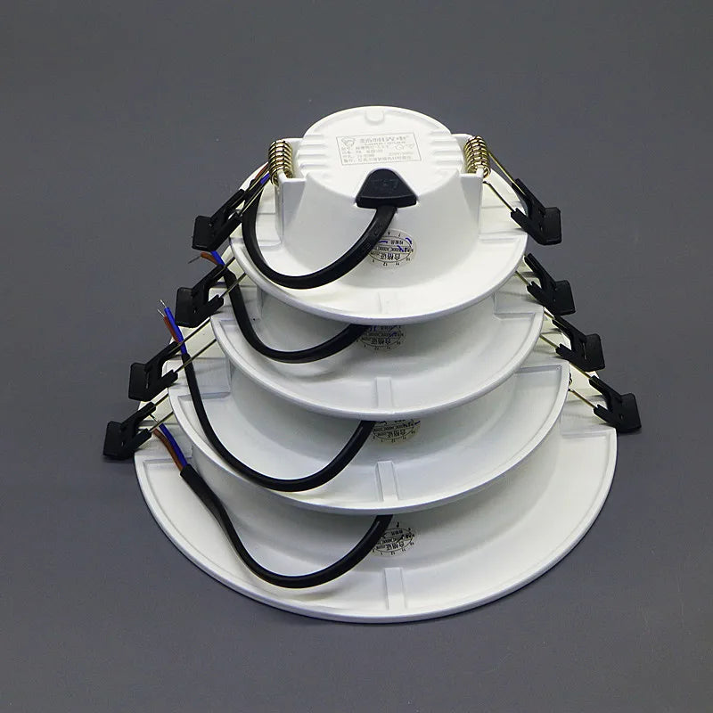 LED Recessed Downlight 6W–20W | AC220V Ceiling Spotlight