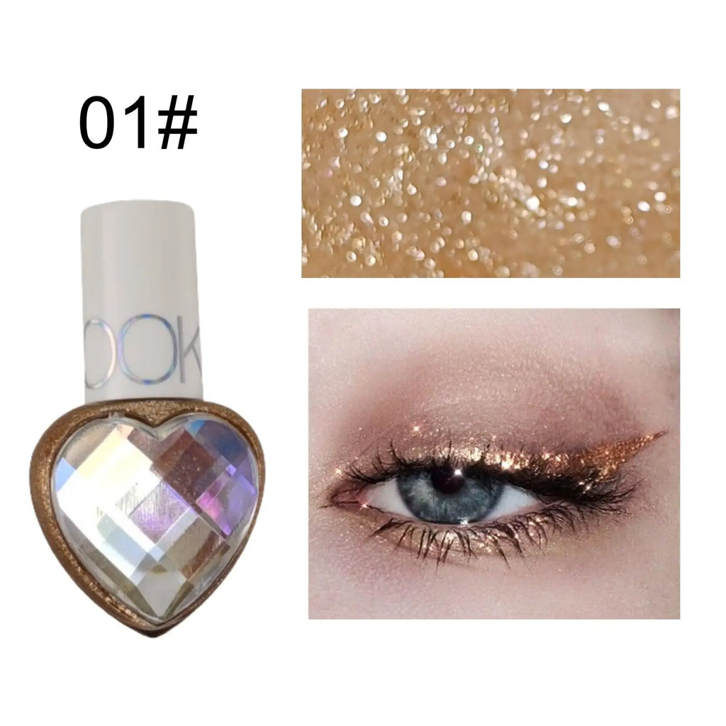 1PC Fine Shimmer, Glitter, High Pigmentation, Silky, Non-sticky, Multi-color Eyeliner,Suitable for Music Festivals and Parties Zpaxo 01