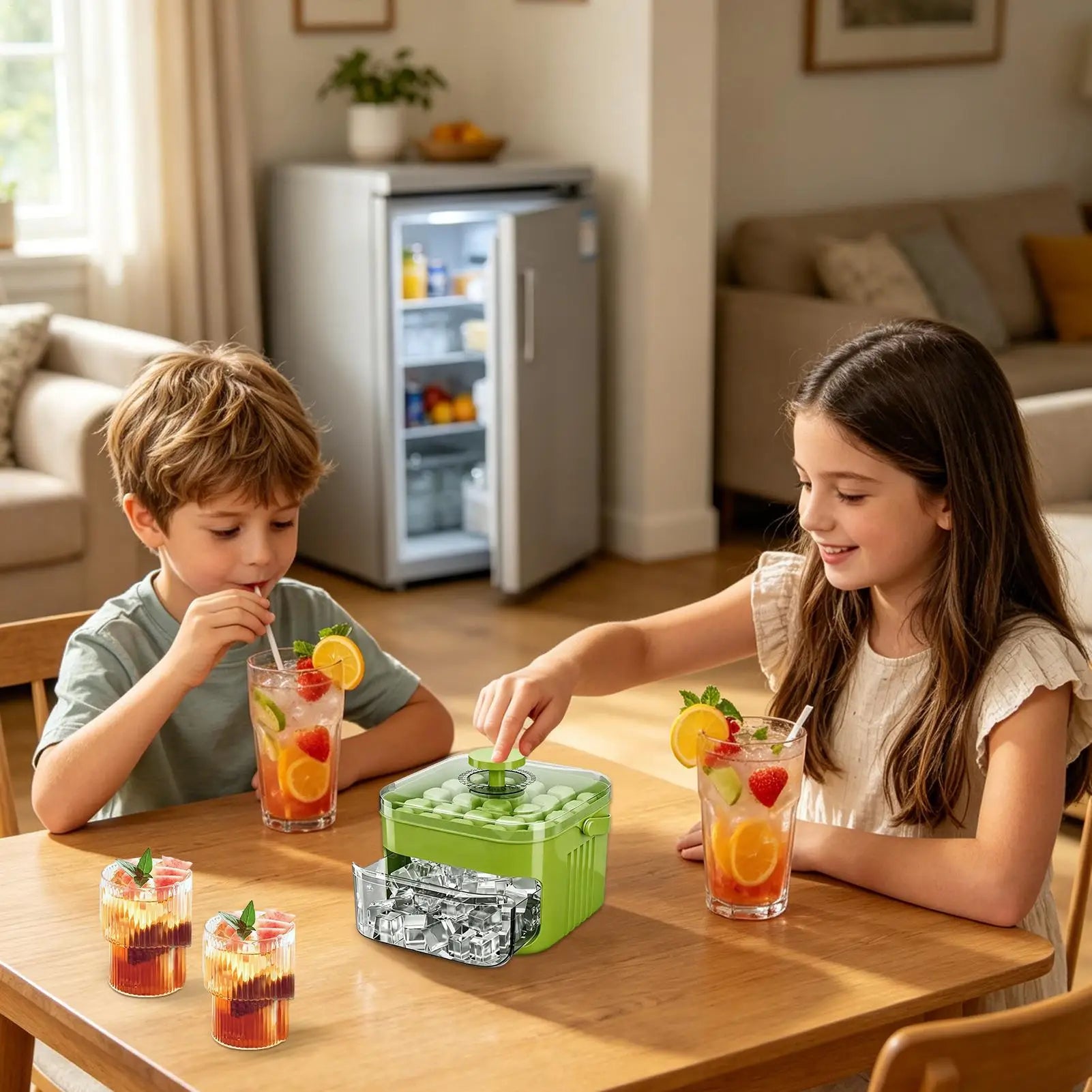 50 Grid Ice Cube Mold Reusable Refrigerator Ice Maker One-touch Easy Release Homemade Ice Cube Tray Mold Home Ice Making Tool Zpaxo