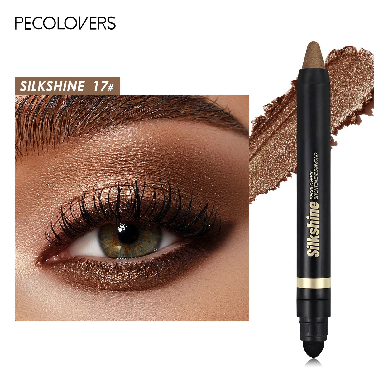 Smoky Eyeshadow Pencil Stick Waterproof Pearlescent Metallic Glitter