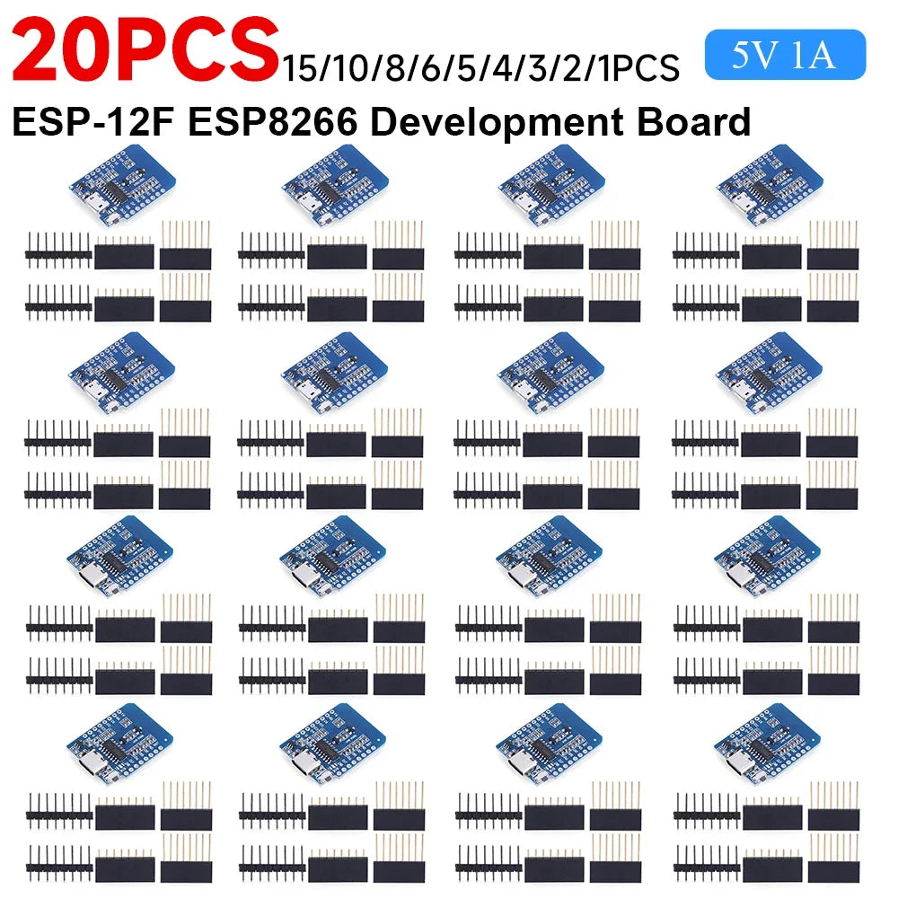 1- Mini ESP8266 ESP-12 USB Wemos D1 WIFI Development Board ESP-12F Zpaxo