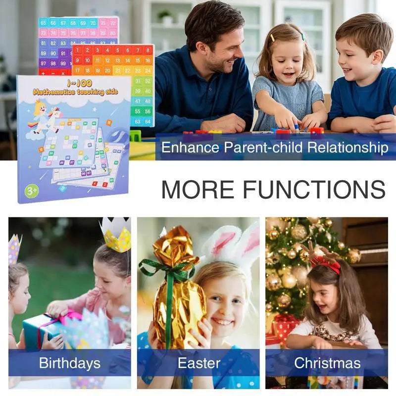 1-100 Number Chart Math Counting Board Game Preschool Learning Activities Classroom Must-Have Interactive Learning Tool For Kids Zpaxo
