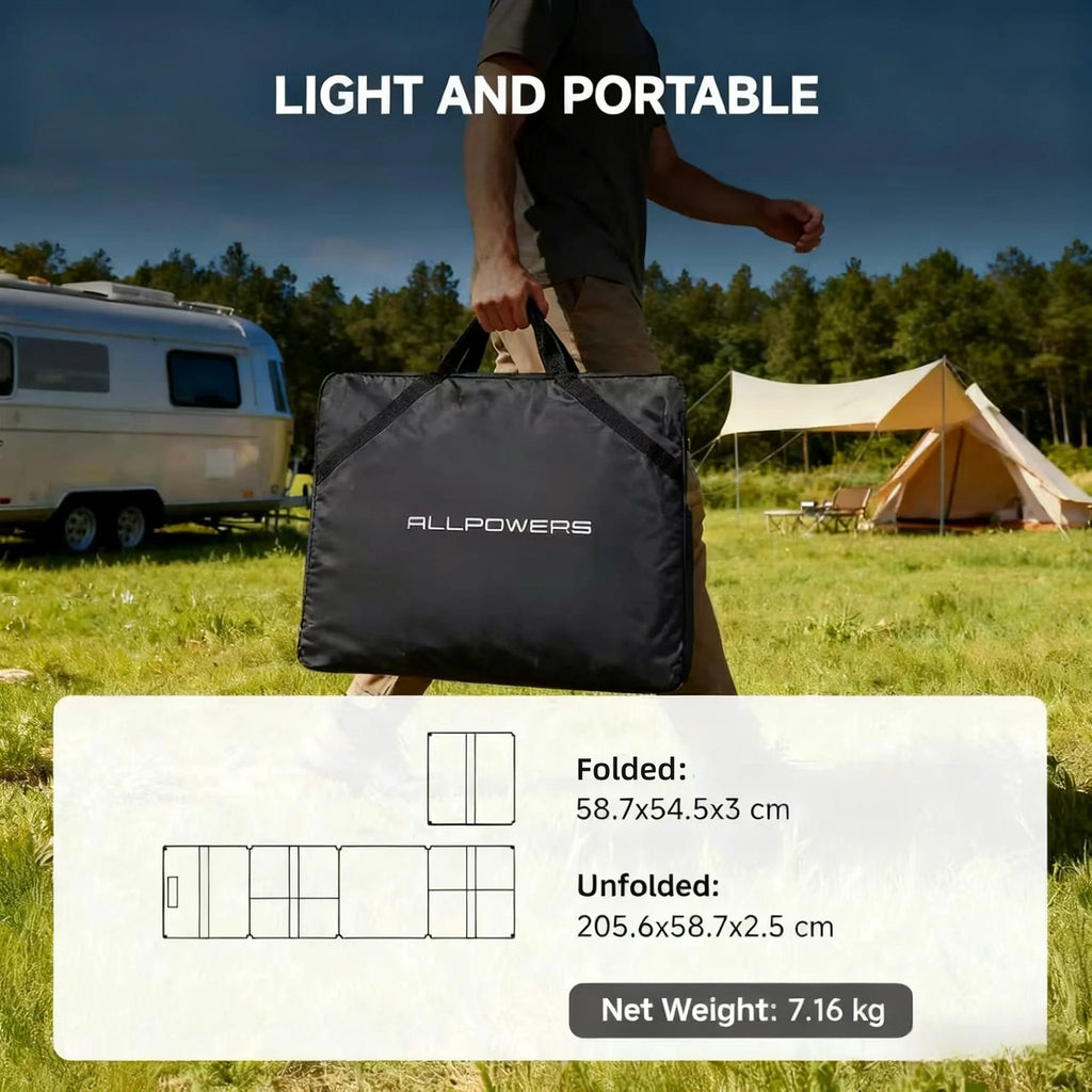 ALLPOWERS SOLAX SE200 200W Foldable Solar Panel IP68 Waterproof Zpaxo