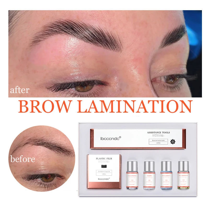 Pro Brow Lift Perming Eyebrow Lifting Brow Lamination Kit with Cling Film Nutrition Keratin Perming Lotion for Home Use Zpaxo