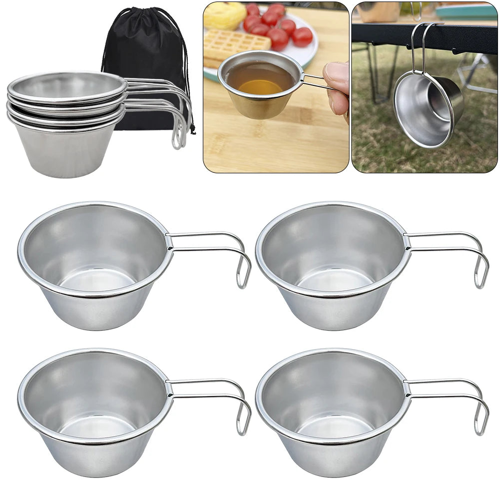 Camping Sierra Cup Handle Stainless Steel Bowl Tea Outdoor Hiking