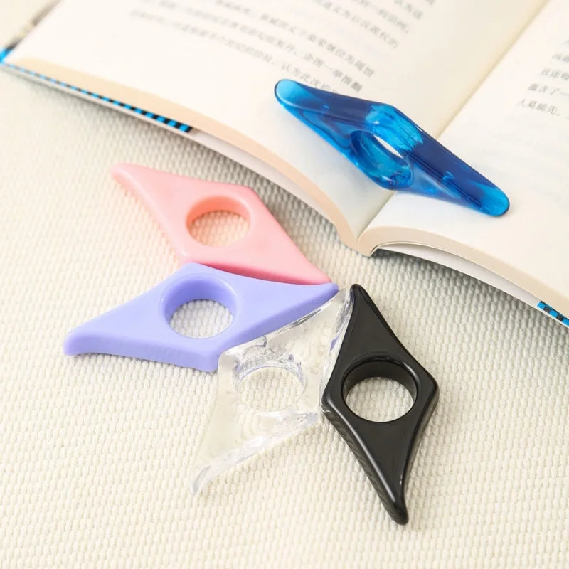 Reading Acrylic Bookmark Thumb Book Clip Ring Accessory Teacher
