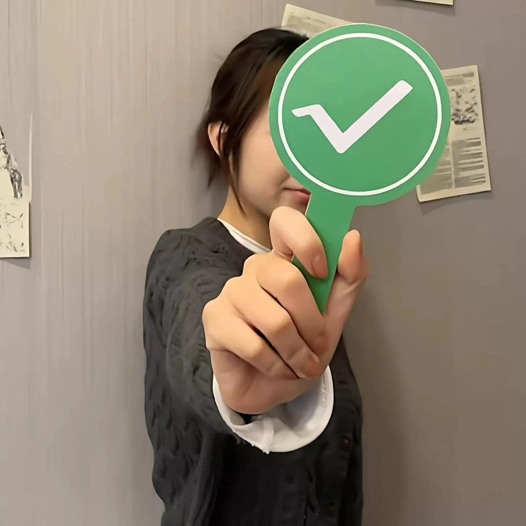 Voting Paddles Double-sided Red Green Response Signs True False