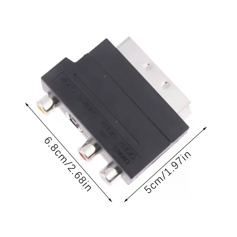 21-Pin SCART Adapter – Composite, S-Video & Audio In/Out Switch SCART AV Adapter Zpaxo