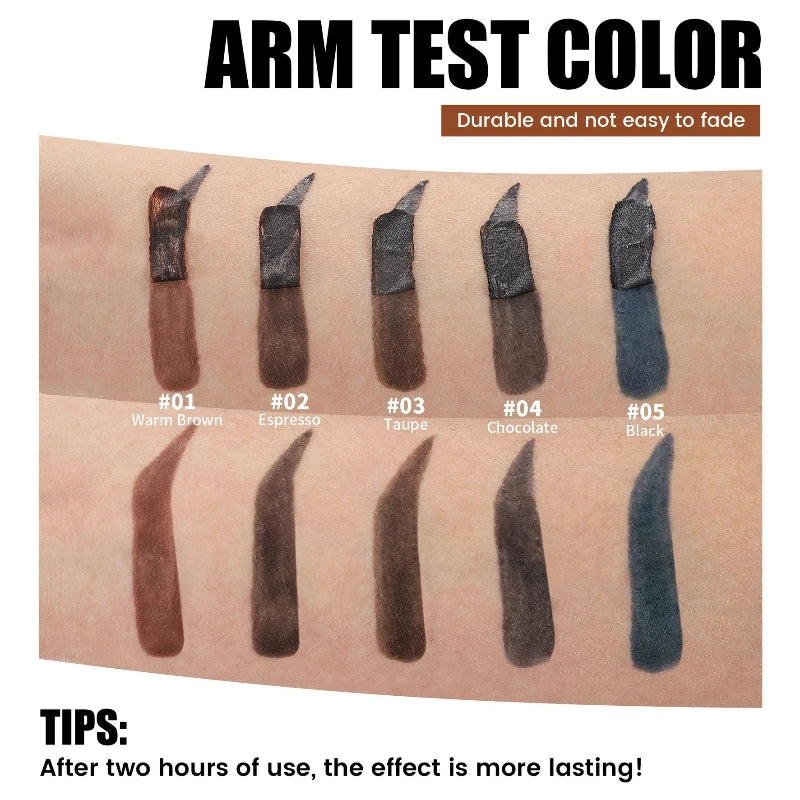 5-color Tear-off Eyebrow Gel Brush Combined Long-lasting Intense