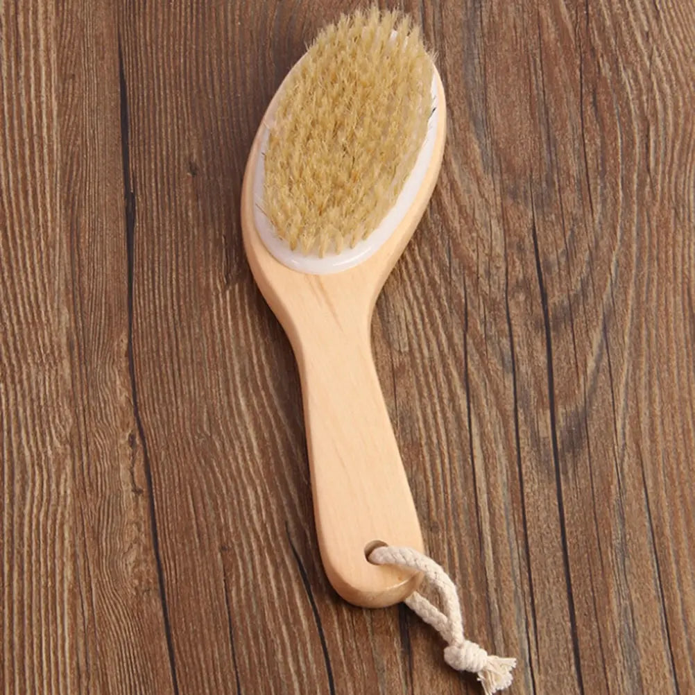 Full Body Natural Bristle Dry Skin Exfoliation Brush Detox Fight