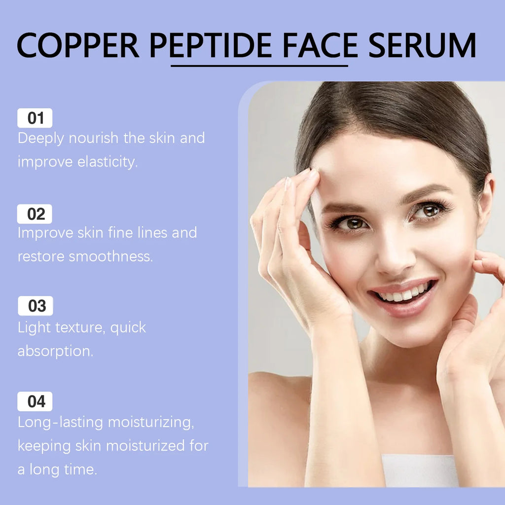 Copper Peptide Facial Serum – Firming & Anti-Aging | 30ml Face Serum Zpaxo