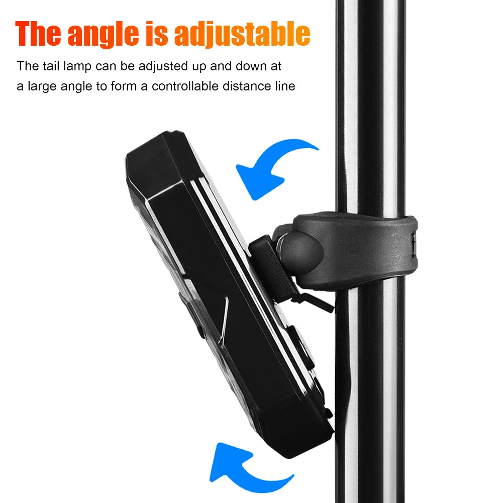 Wireless Remote Control USB Turn Signals Bicycle Tail Light Bike Rear Light MTB Road Taillight with Bike Horn Bike Accessories Zpaxo