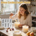 House Shape Resin Mold Silicone Christmas 8-Slot Plaster Casting