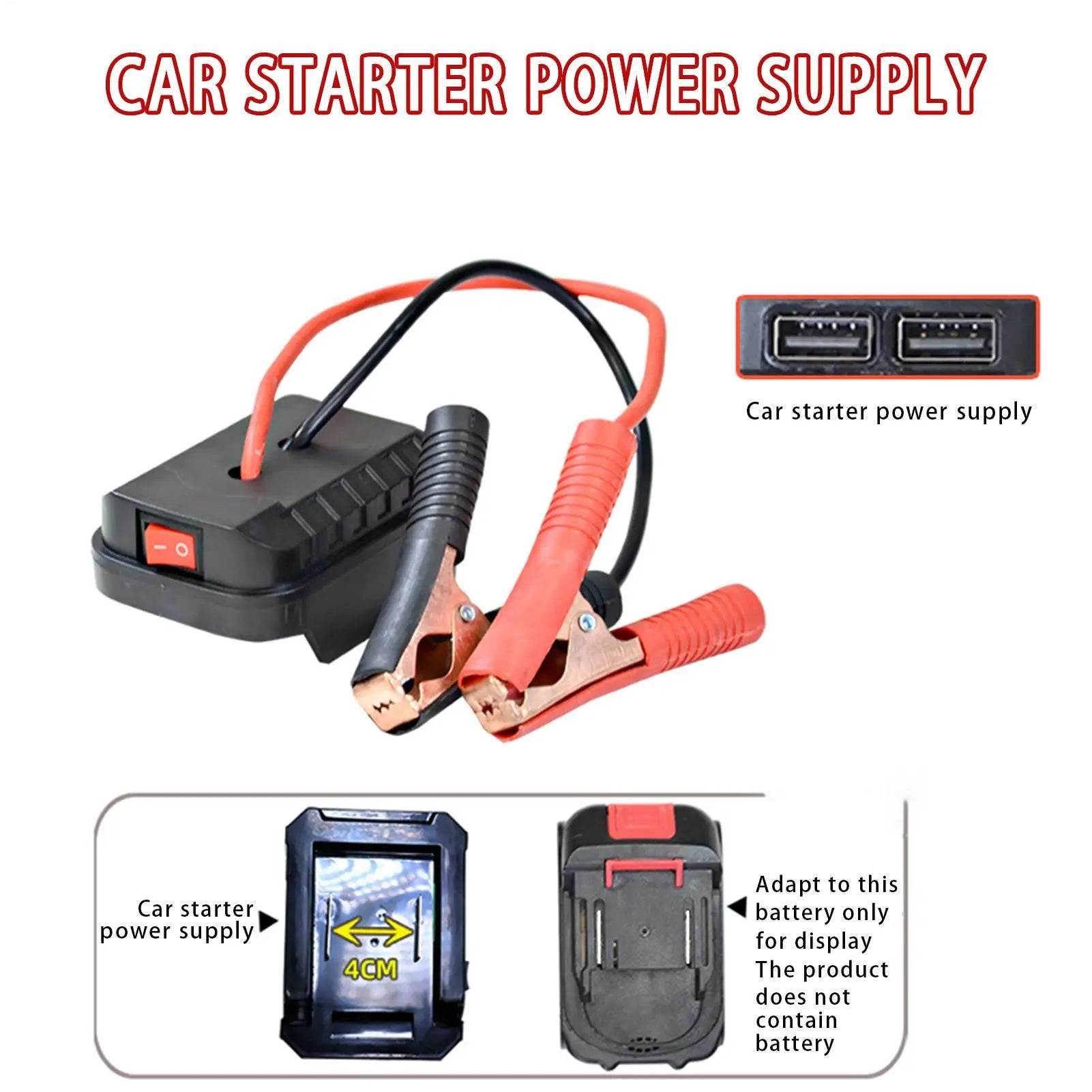 Portable Car Battery Jump Starter Lithium Booster Power Bank Quick