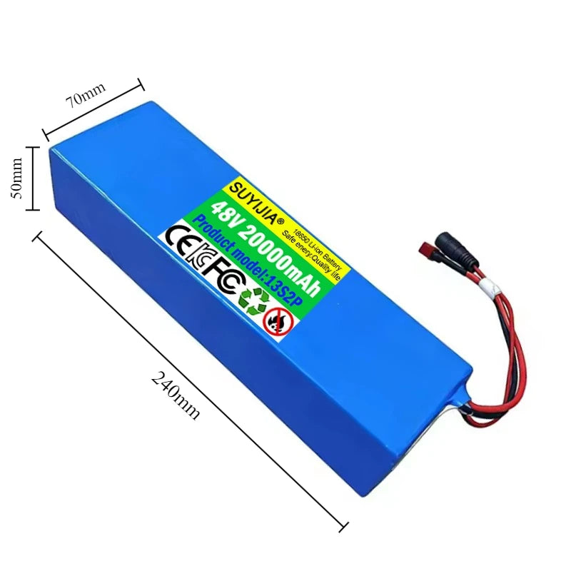 New 13S2P 48V 20000mAh Lithium Battery Pack Suitable for M365 Electric Scooter with Built-In BMS 18650 Battery Upgraded Version Zpaxo