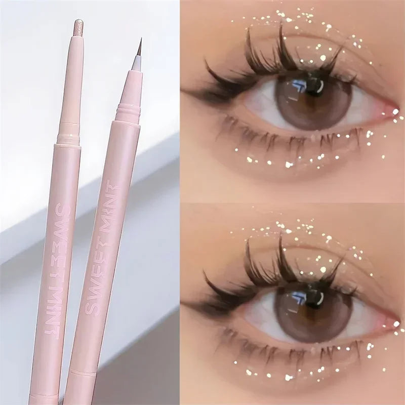 Double-headed Lying Silkworm Pencil Natural Non-smudge Matte Pearlescent Fine Flash Brightening Shadow Pen Highlighting Pen Zpaxo 03