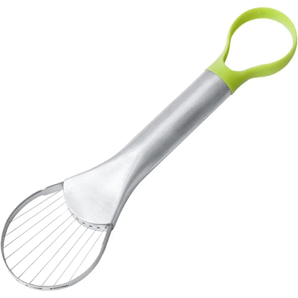 Stainless Steel Avocado Knife Cutting Fruit Artifact, Stainless Steel Fruit Slicer, Yellow Peach Coreless Dragon Fruit Slicer Zpaxo as show