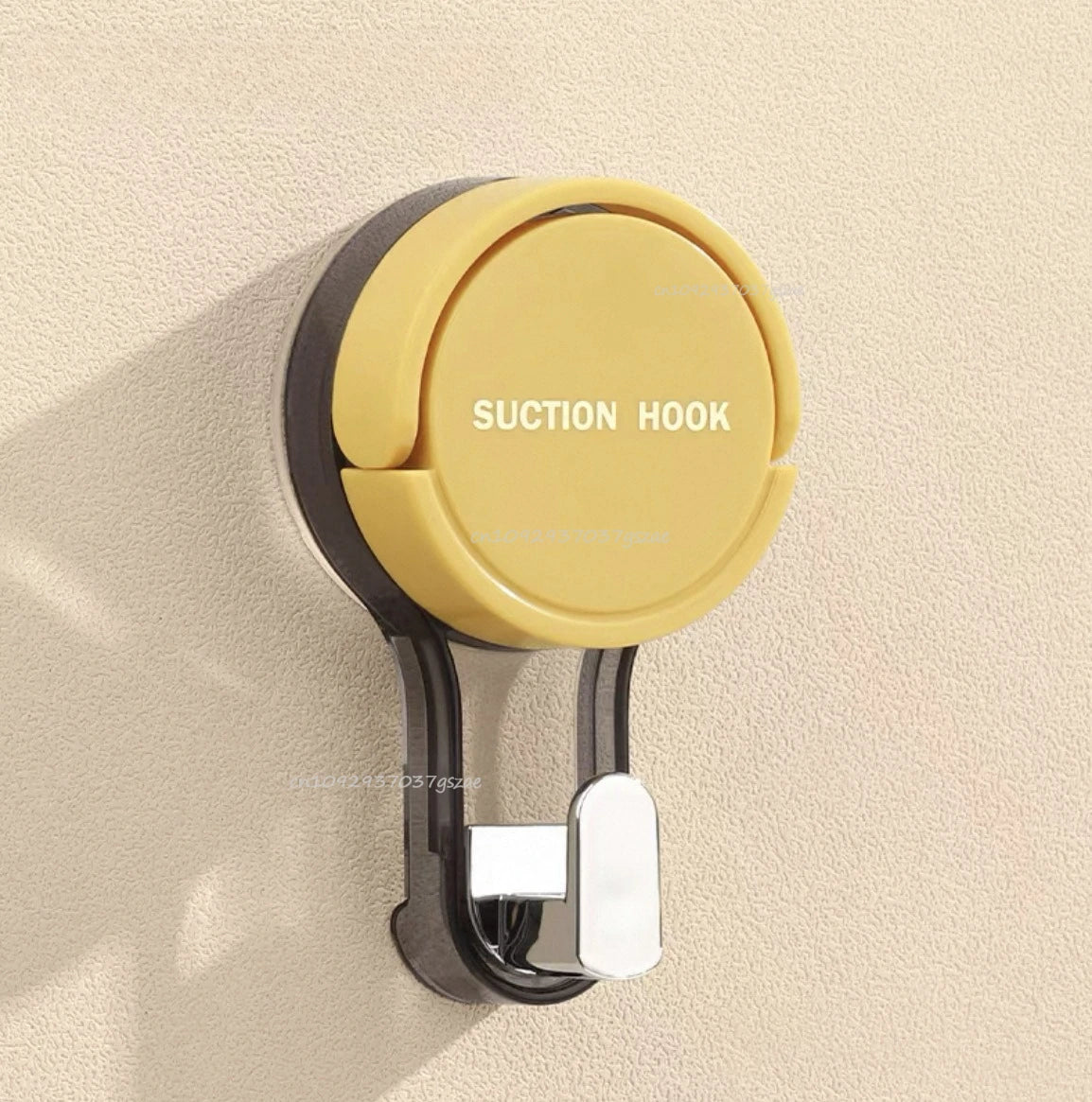 Vacuum Suction Hook Traceless No-Drilling Strong Hold Reusable Waterproof for Bathroom Kitchen Office Door Back Toilet Area Zpaxo Yellow 4PCS