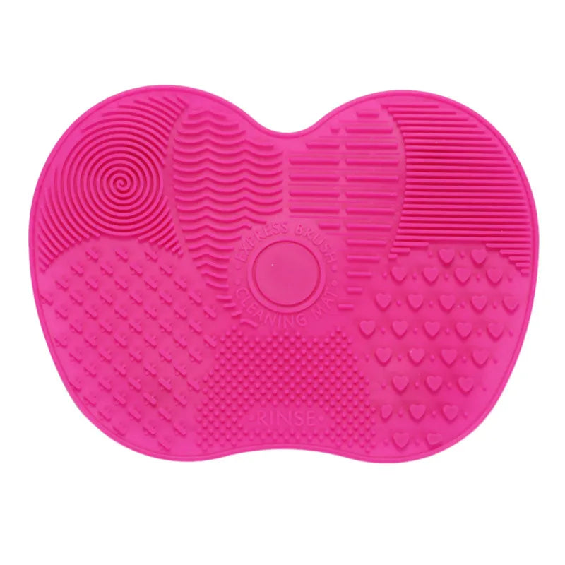 Silicone Makeup Brush Cleaning Pad Mat Brush Washing Tools Cosmetic Eyebrow Brushes Cleaner Tool Scrubber Board Makeup Cleaning Zpaxo RoseRed