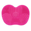 Silicone Makeup Brush Cleaning Pad Mat Brush Washing Tools Cosmetic Eyebrow Brushes Cleaner Tool Scrubber Board Makeup Cleaning Zpaxo RoseRed