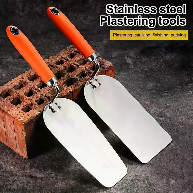 Stainless Steel Bricklayer's Knife Tiler's Brick Chopper Double Sided Thickened Straight Handle Wall Cutting Masonry Knife Zpaxo