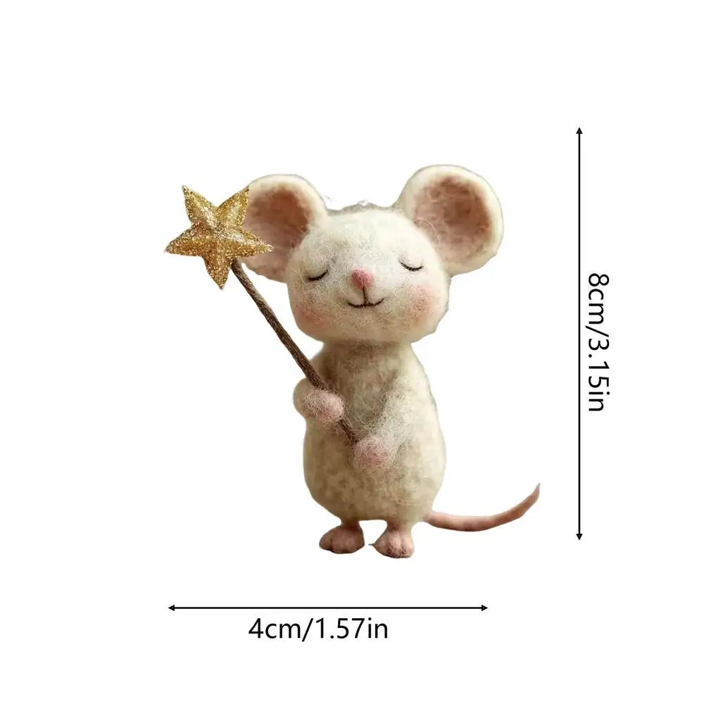 Felt Mice Toy Cute Tabletop Decor Easter Holiday Home Fireplace