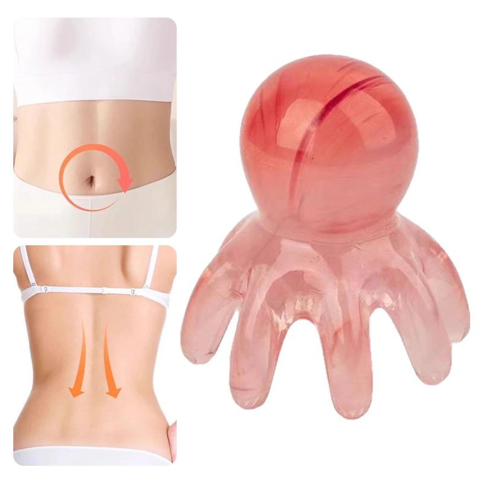 Octopus Shape Scalp Massage Comb 8-Tentacle Head Scratcher Comb Portable for Home Office Massage Zpaxo