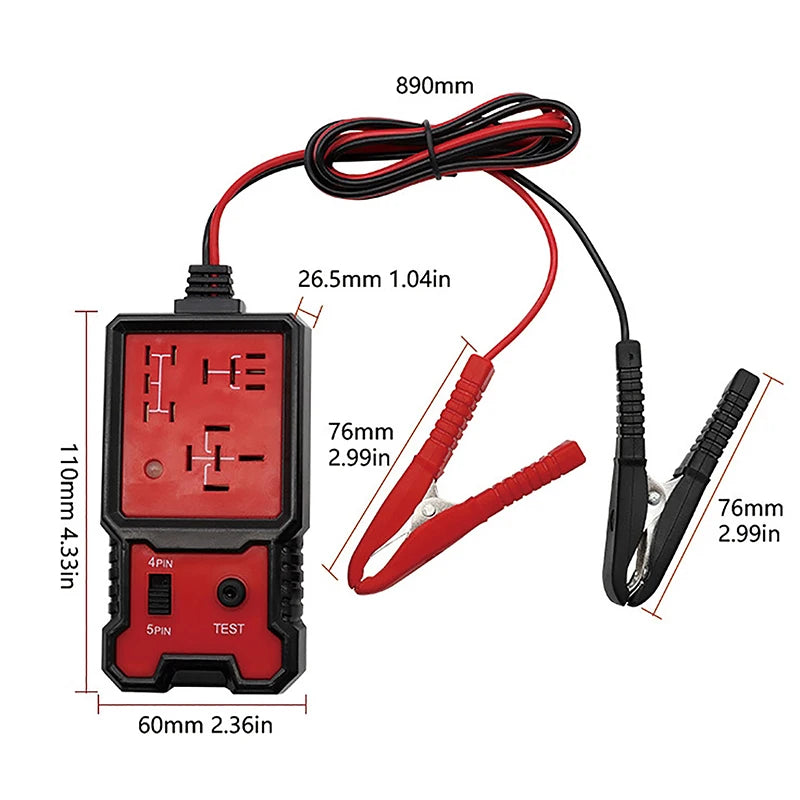 Universal Auto Relay Tester Diagnostic Tool 12V Battery Checker Cars Zpaxo OneSize