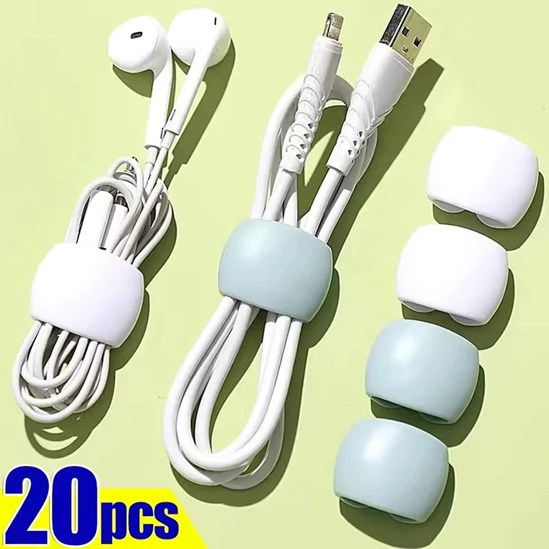5- Multifunction Travel Cable Organizer USB Holder Management Clip