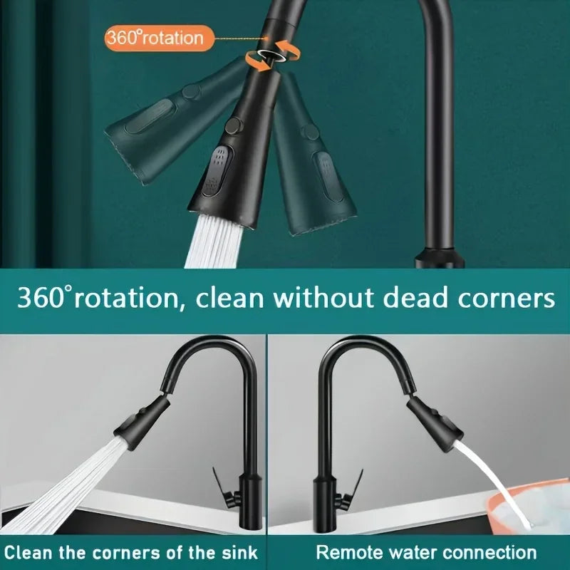 Kitchen Pull Out Faucet Sprayer Nozzle 3 Modes ABS Water Saving Bathroom Basin Sink Shower Spray Head Kitchen Accessories Zpaxo