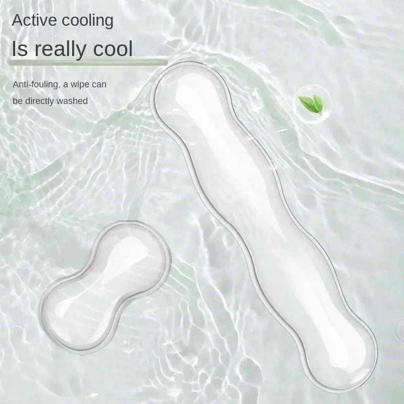 Ergonomic Mouse Pad Wrist Rest Keyboard Silicone Transparent Desktop