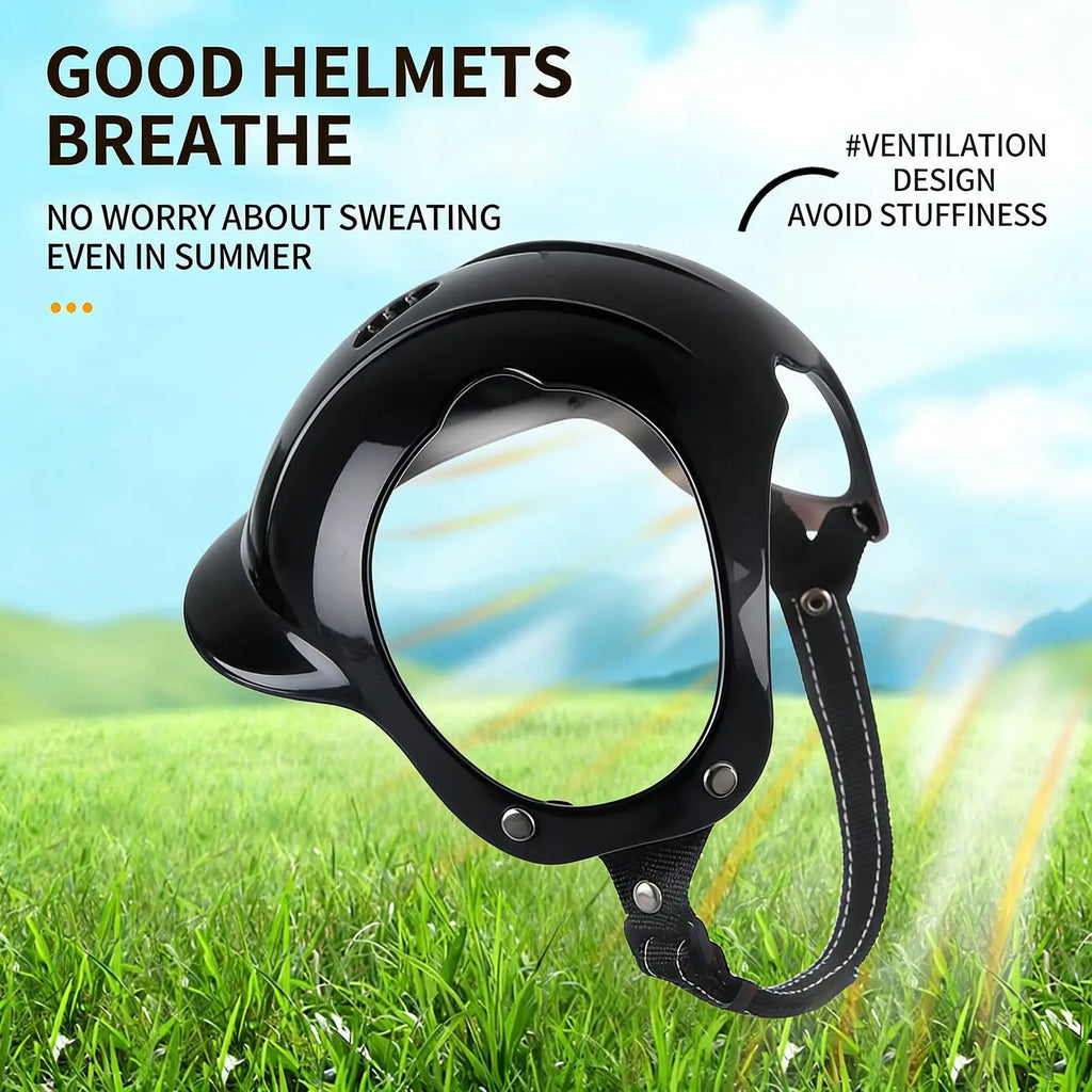 Pet Helmet Comfortable With Ear Holes Pet Helmet Cat Dog Hat For Medium Large Breeds Bike Riding Outdoor Activities Camping Zpaxo
