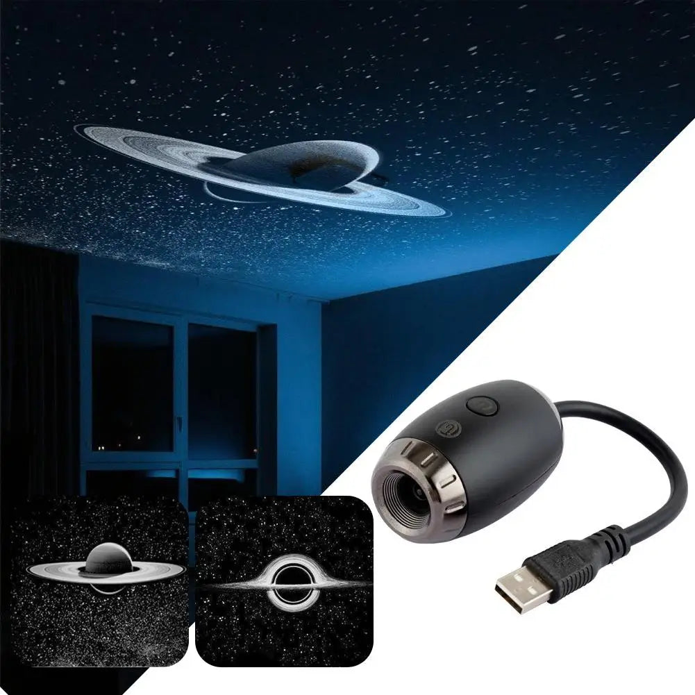 Car Interior Ambient Light USB LED Starry Galaxy Projector Large Range Adjustable Focus Romantic Multiple Scenes Decor Light Zpaxo