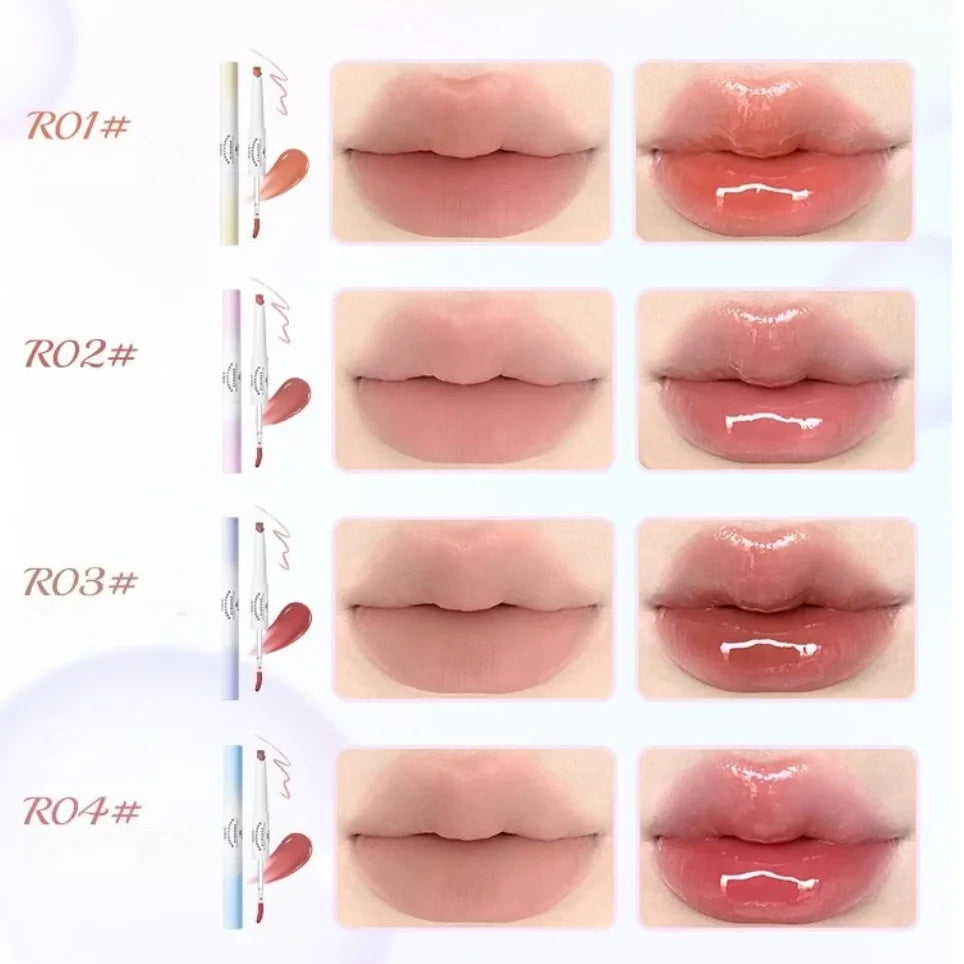 FLORTTE RAINBOW BUBBLE DOUBLE-ENDED LIP LINER N GLOSS PENCIL Makeup Zpaxo
