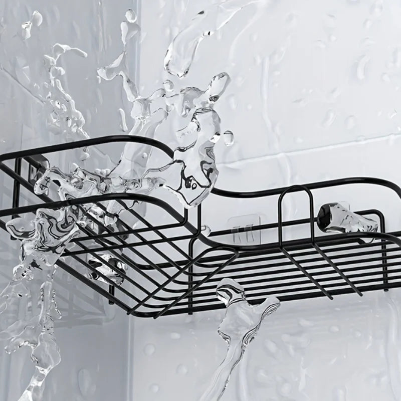 Iron Triangle Corner Shelf Rack – Kitchen & Bathroom Storage Corner Storage Rack Zpaxo