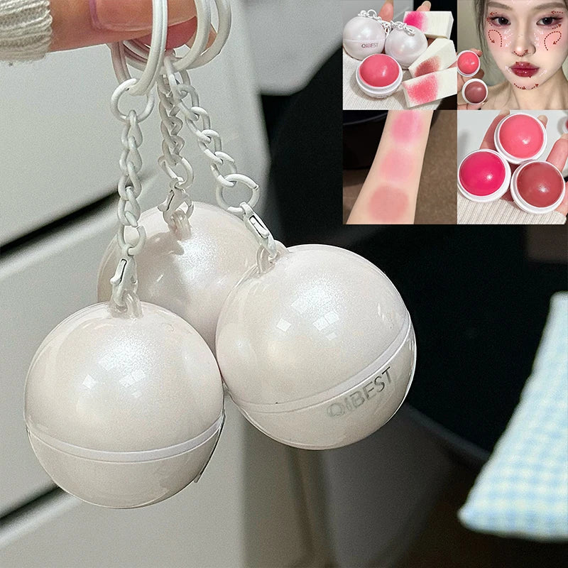 Spherical Powder Blusher Cream Easy Apply Matt Lasting Natural Makeup