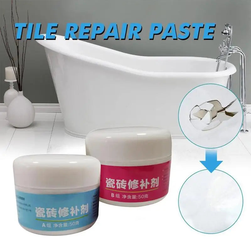 Tile Repair Paste Bathroom Tub Porcelain Repairing Tool Wall Zpaxo