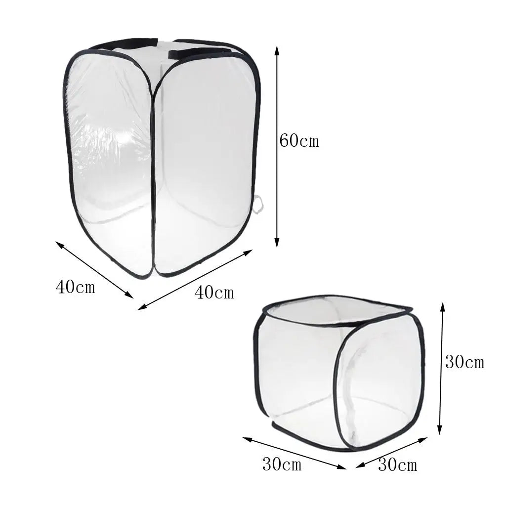 Foldable Collapsible Butterfly Habitat Cage Clear PVC Film Terrarium Zpaxo