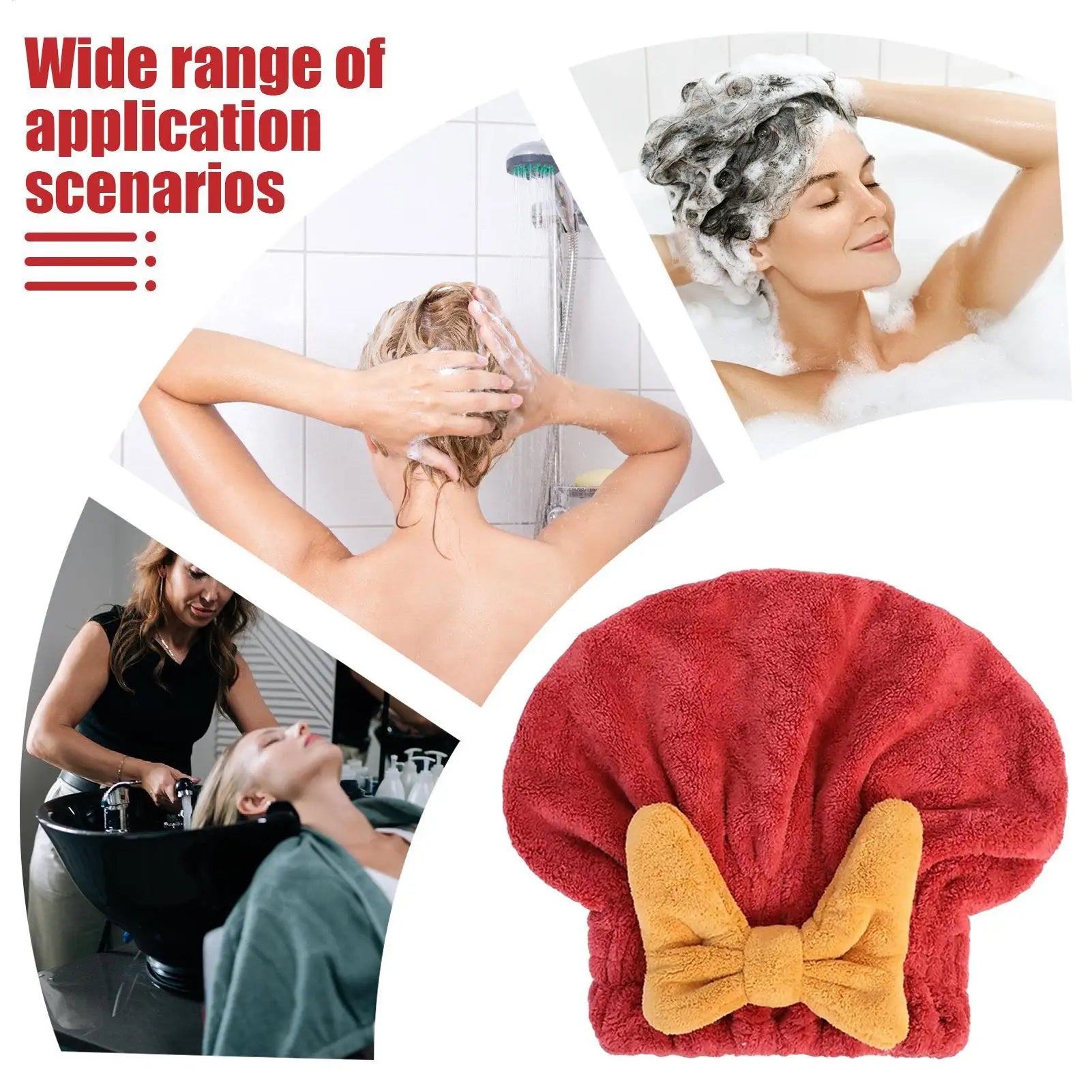 Bow-Knot Hair Drying Towel Wrap Turban for Curly & Long Hair Hair Drying Turban Zpaxo