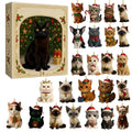 2025 Christmas Advent Calendar 24 Days Cat Pendants 2D Acrylic