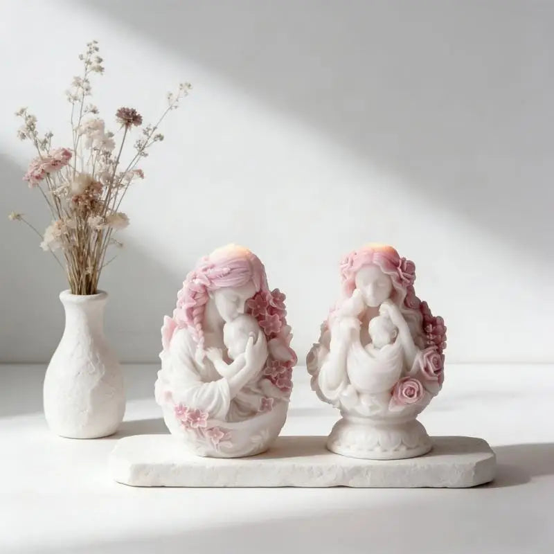 Soft Silicone Mother Baby Art Mould Craft Home Decoration