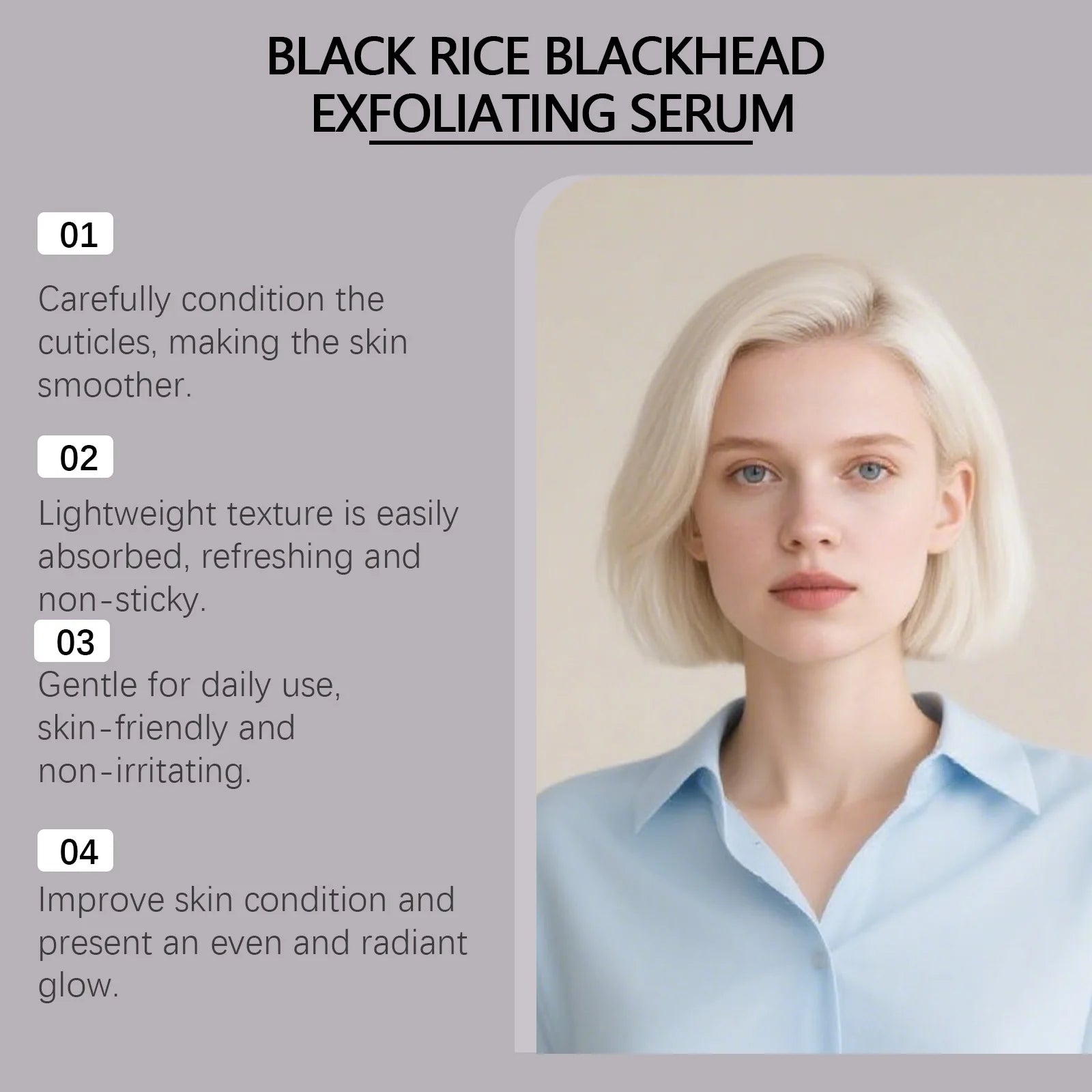 Black & White Rice Exfoliating Serum Set – BHA Niacinamide AHA Exfoliating Serum Set Zpaxo