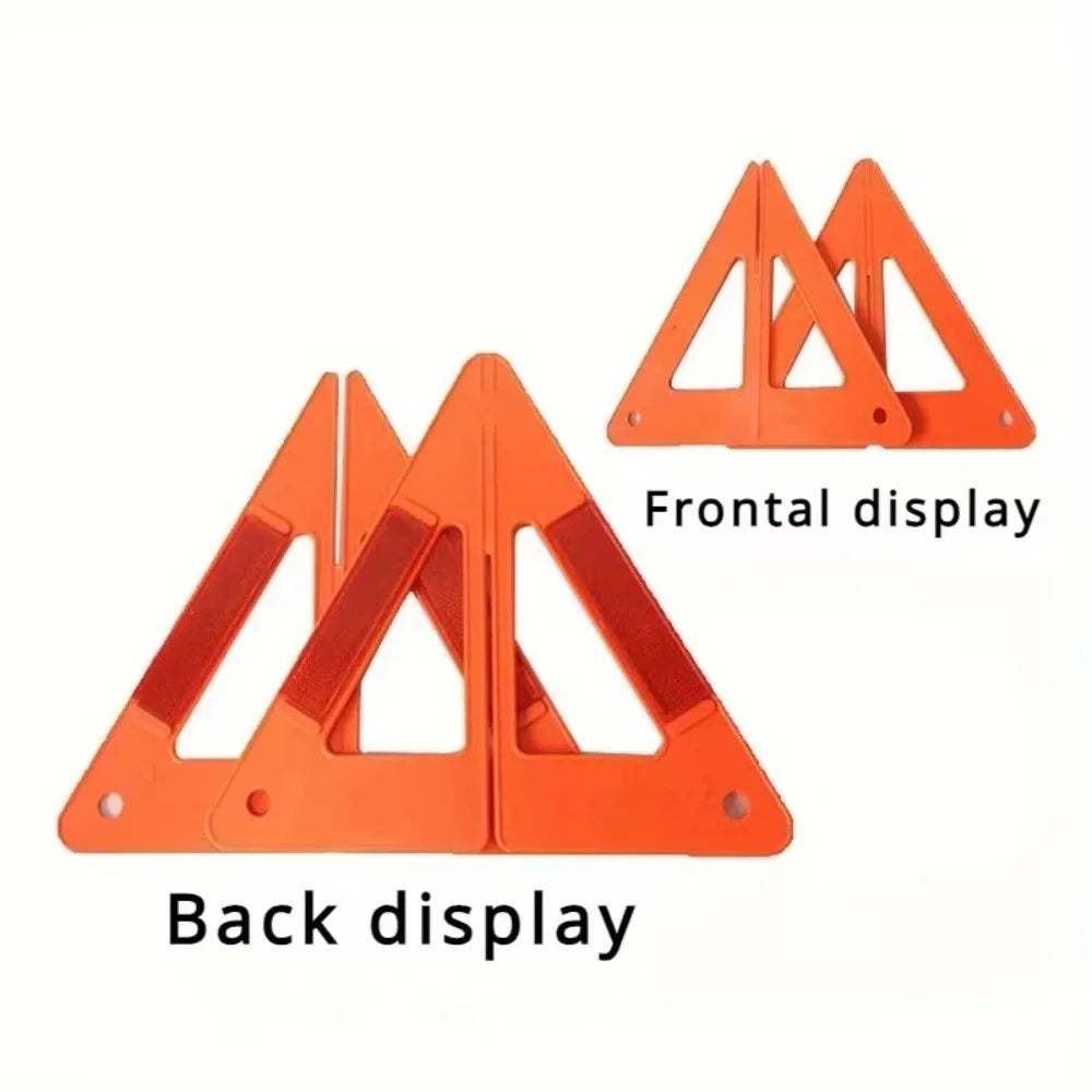 Reflective Car Emergency Warning Triangle Red Foldable Cars Stop Sign Zpaxo