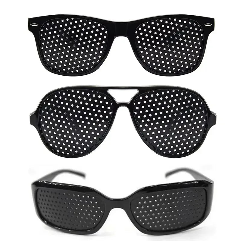 Pinhole Glasses – Vision Focus Training | Unisex Black Frames