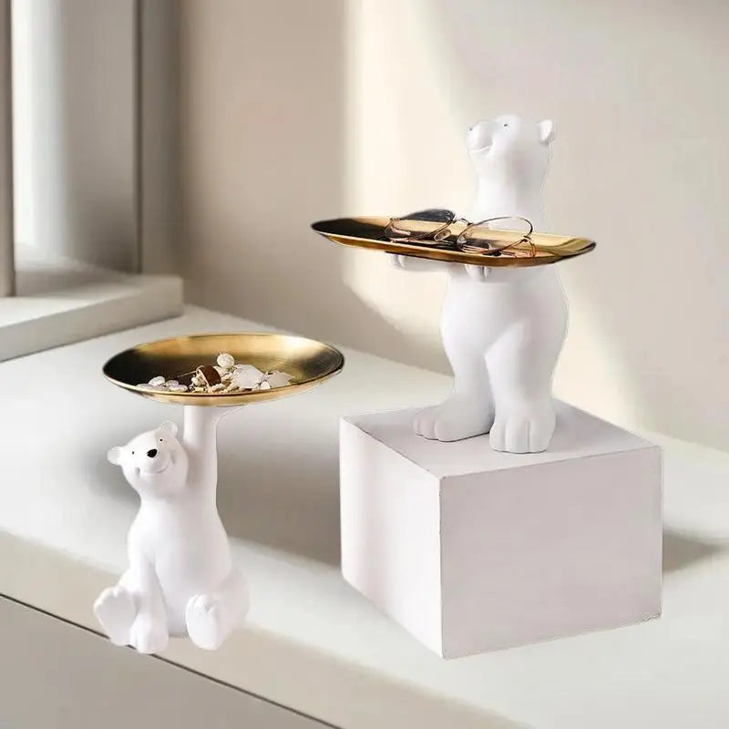 Streamlined Polar Bear Tray-sophisticated Makeup Key Desktop Zpaxo