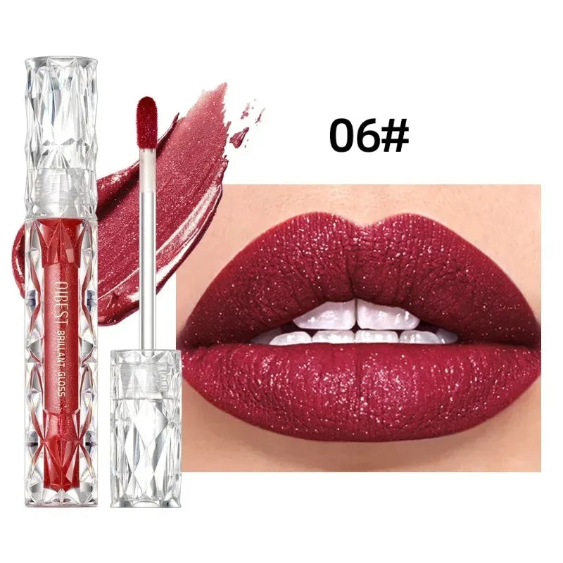 Waterproof Diamond Liquid Lipstick Moisturizing Long-lasting Matte Zpaxo 06