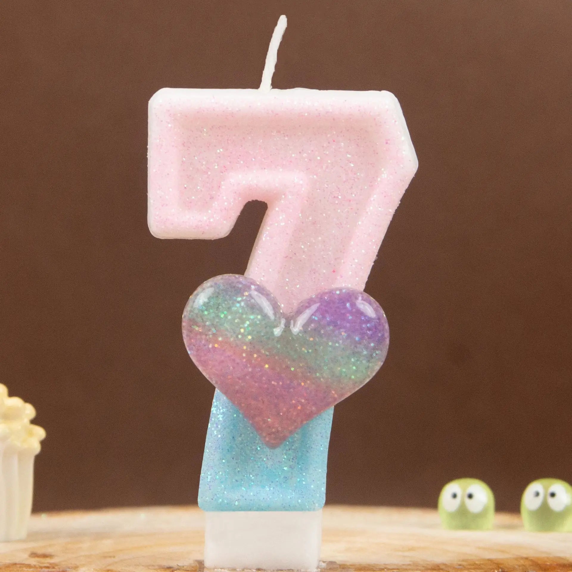 0 1 2 3 4 5 6 7 8 9 Pink Blue Gradient Glitter Heart-shaped Number Zpaxo 7 B15260H